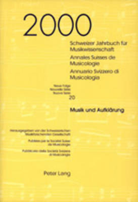 Schweizer Jahrbuch für Musikwissenschaft- Annales Suisses de Musicologie- Annuario Svizzero di Musicologia - 