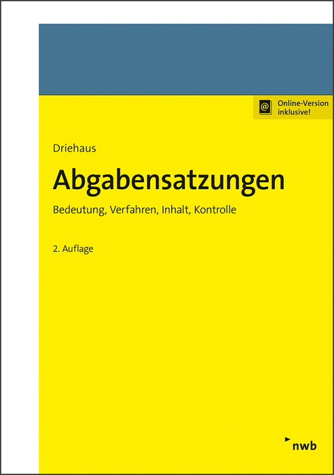 Abgabensatzungen - Hans-Joachim Driehaus