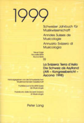Schweizer Jahrbuch für Musikwissenschaft- Annales Suisses de Musicologie- Annuario Svizzero di Musicologia - 