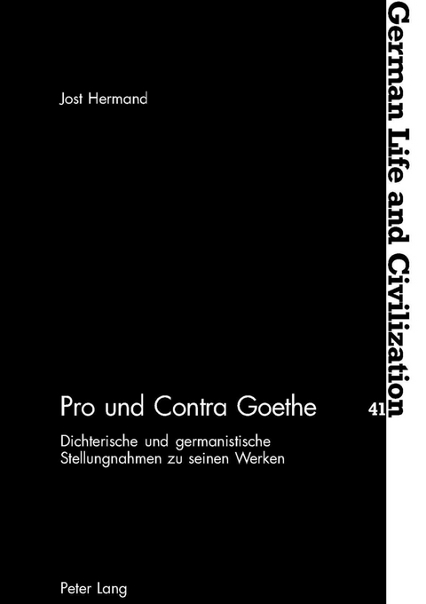 Pro und Contra Goethe - Jost Hermand