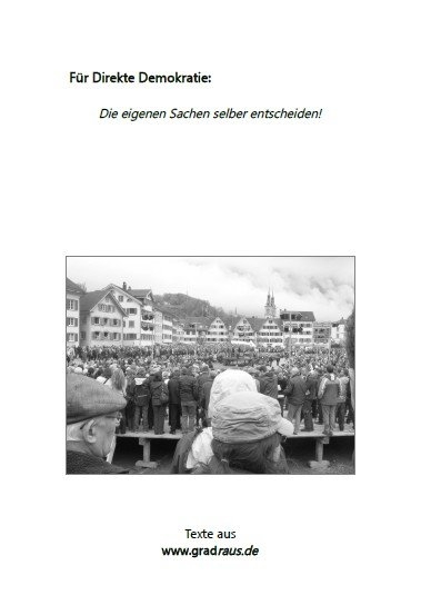 Für Direkte Demokratie - Die eigenen Sachen selber entscheiden - Hans Mayer