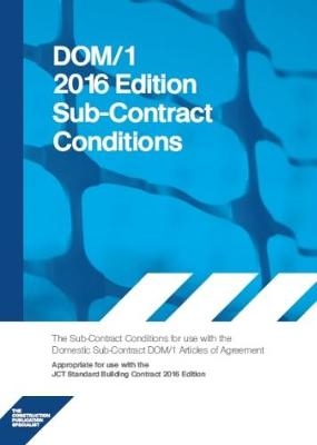 2016 DOM1C Domestic Subcontract - Conditions -  Contractors Legal Grp