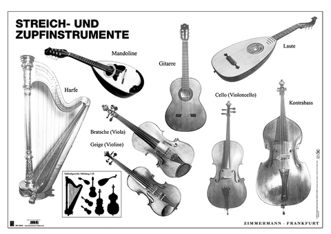 Streich- und Zupfinstrumente (Poster)