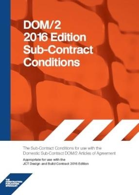 2016 DOM2C Domestic Subcontract - Conditions -  Contractors Legal Group