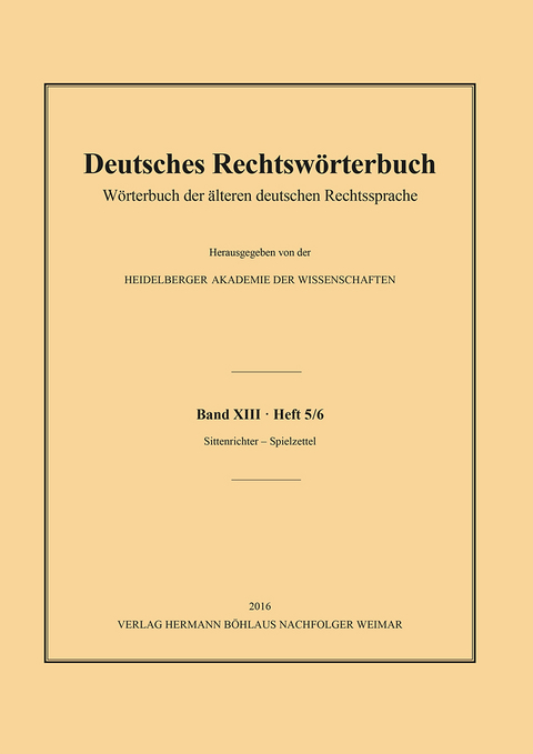 Deutsches Rechtswörterbuch - 