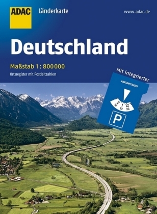 ADAC Länderkarte Deutschland 1:800 000 mit Parkscheibe in 10er Box