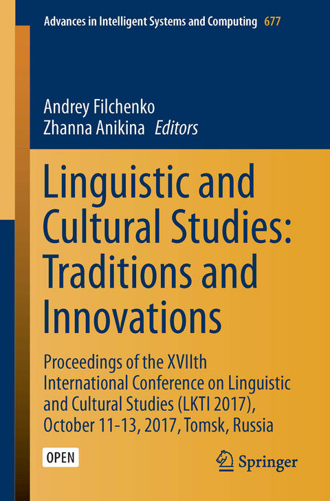 Linguistic and Cultural Studies: Traditions and Innovations - 