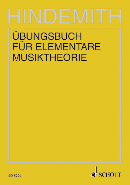 Übungsbuch für elementare Musiktheorie - Paul Hindemith