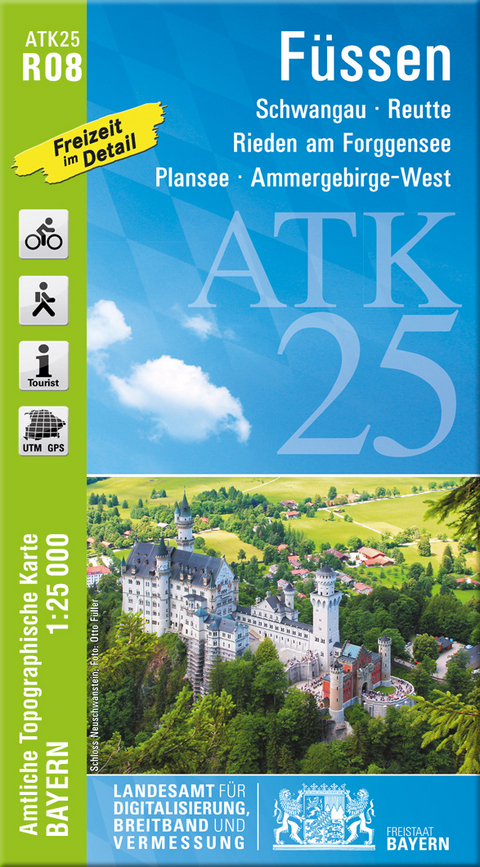 ATK25-R08 Füssen (Amtliche Topographische Karte 1:25000)