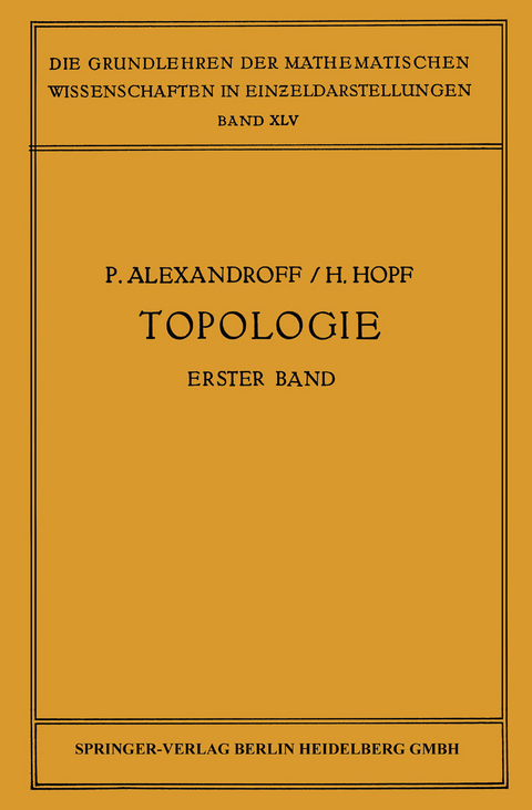 Topologie I - Paul Alexandroff, H. Hopf