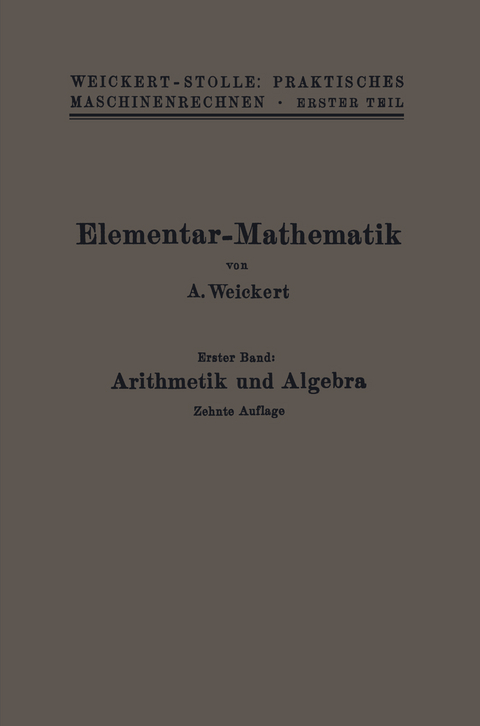 Elementar-Mathematik - A. Weickert