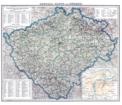 Historische General-Karte von BÖHMEN. 1880 (Plano) - 