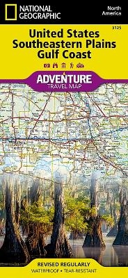 United States, Southeastern Plains And Gulf Coast Adventure Map - National Geographic Maps