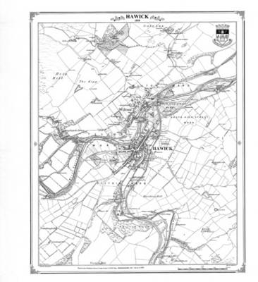 Hawick 1858 Heritage Cartography Victorian Town Map - Peter J. Adams