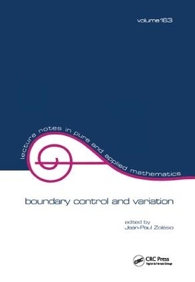 Boundary Control and Variation - Jean-Paul Zolesio