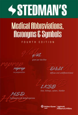 Stedman's Abbreviations, Acronyms & Symbols, Fourth Edition Intranet -  Stedman's