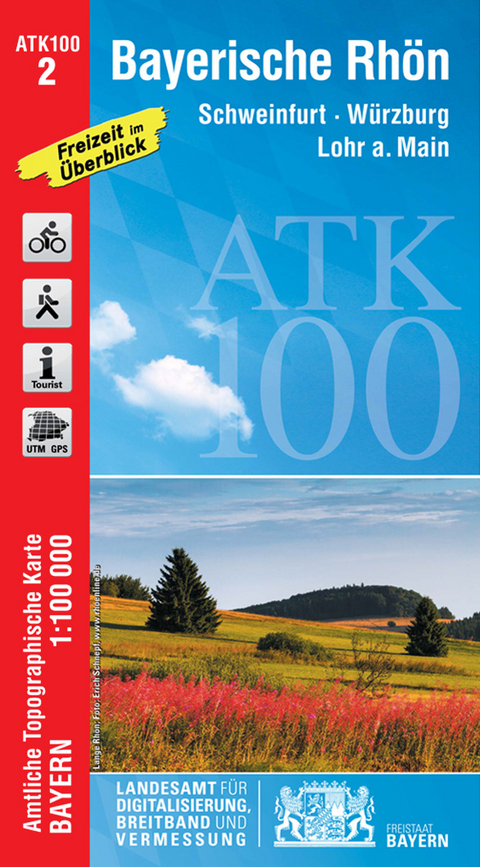 ATK100-2 Bayerische Rhön (Amtliche Topographische Karte 1:100000)