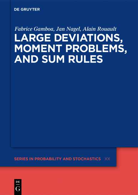 Large Deviations, Moment Problems, and Sum Rules - Fabrice Gamboa, Jan Nagel, Alain Rouault