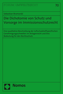 Die Dichotomie von Schutz und Vorsorge im Immissionsschutzrecht - Sebastian Bramorski