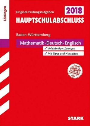 Lösungen zu Original-Prüfungen Hauptschulabschluss - Mathematik, Deutsch, Englisch 9. Klasse - BaWü