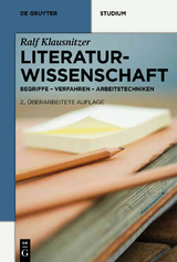 Literaturwissenschaft - Ralf Klausnitzer