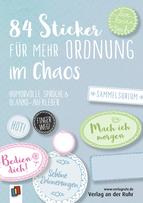 84 Sticker für mehr Ordnung im Chaos "Live-love-teach"