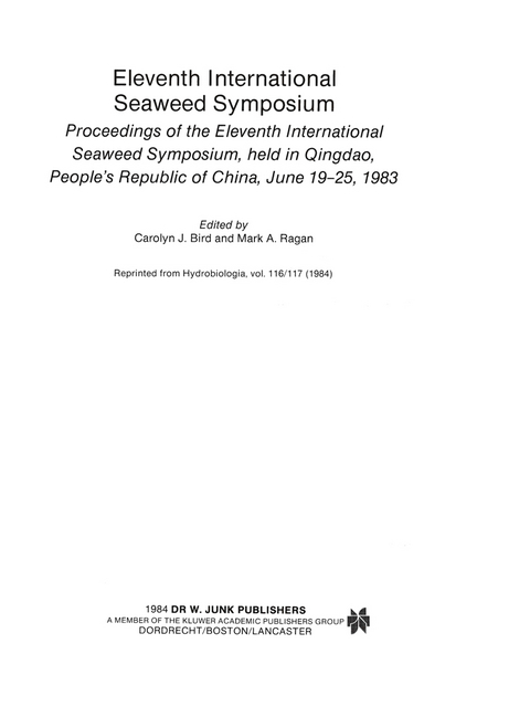 Eleventh International Seaweed Symposium - 