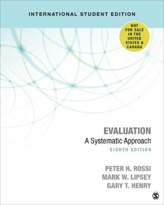 Evaluation - International Student Edition - Peter H. Rossi, Mark W. Lipsey, Gary T. Henry