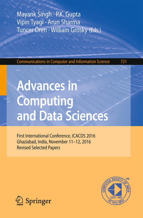 Advances in Computing and Data Sciences - 