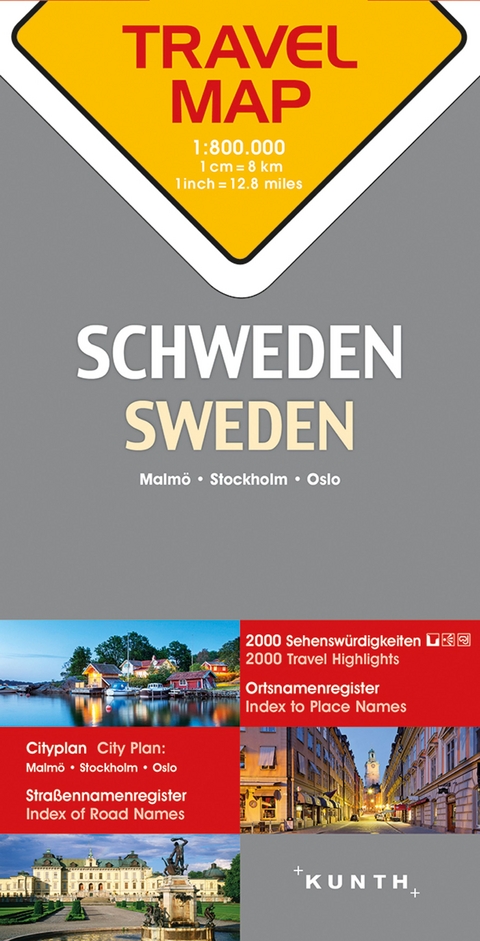 KUNTH TRAVELMAP Schweden 1:800.000