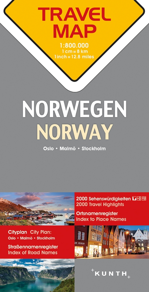 KUNTH TRAVELMAP Norwegen 1:800.000