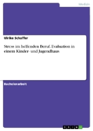 Stress im helfenden Beruf. Evaluation in einem Kinder- und Jugendhaus - Ulrike Schaffer