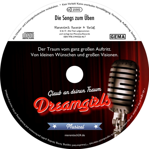 25 Übungs-CDs "Dreamgirls - glaub an deinen Traum"