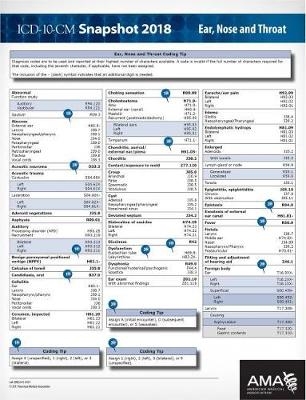 ICD-10-CM 2018 Snapshot Coding Cards: Ear, Nose and Throat - Kathy Giannangelo