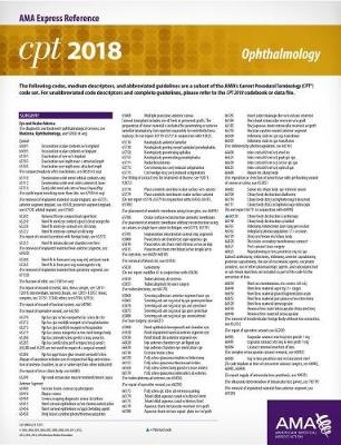 CPT® 2018 Express Reference Coding Cards: Ophthalmology - Kathy Giannangelo