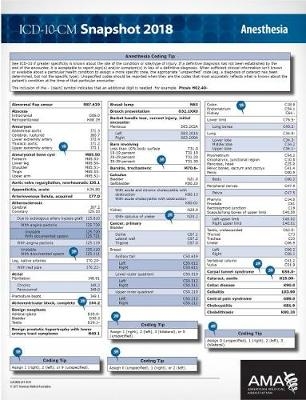 ICD-10-CM 2018 Snapshot Coding Cards: Anesthesia - Kathy Giannangelo