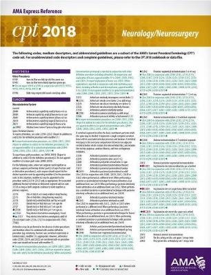 CPT® 2018 Express Reference Coding Cards: Neurology/Neurosurgery - Kathy Giannangelo