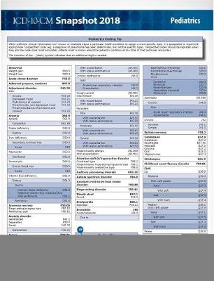 ICD-10-CM 2018 Snapshot Coding Cards: Pediatrics - Kathy Giannangelo