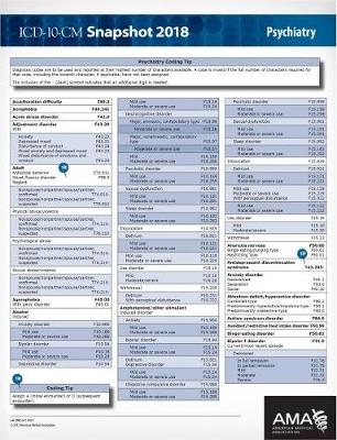 ICD-10-CM 2018 Snapshot Coding Cards: Psychiatry - Kathy Giannangelo