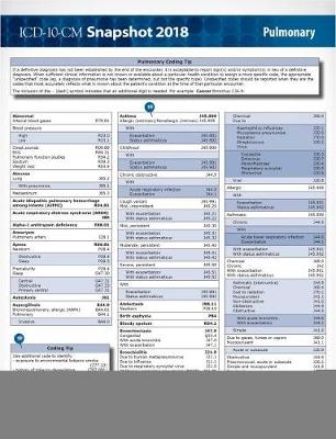 ICD-10-CM 2018 Snapshot Coding Cards: Pulmonary - Kathy Giannangelo