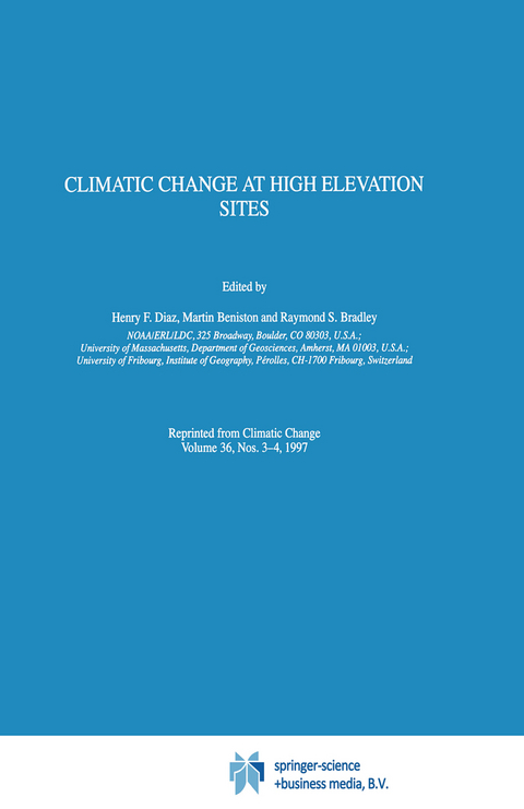 Climatic Change at High Elevation Sites - 