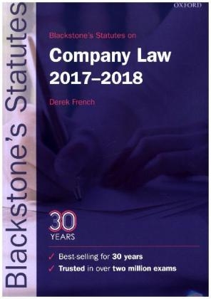 Blackstone's Statutes on Company Law 2017-2018 - 