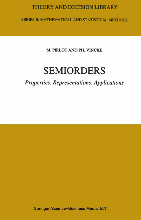 Semiorders - Marc Pirlot, P. Vincke
