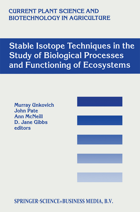 Stable Isotope Techniques in the Study of Biological Processes and Functioning of Ecosystems - 