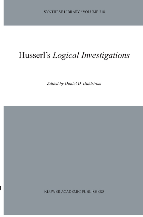 Husserl's Logical Investigations - 