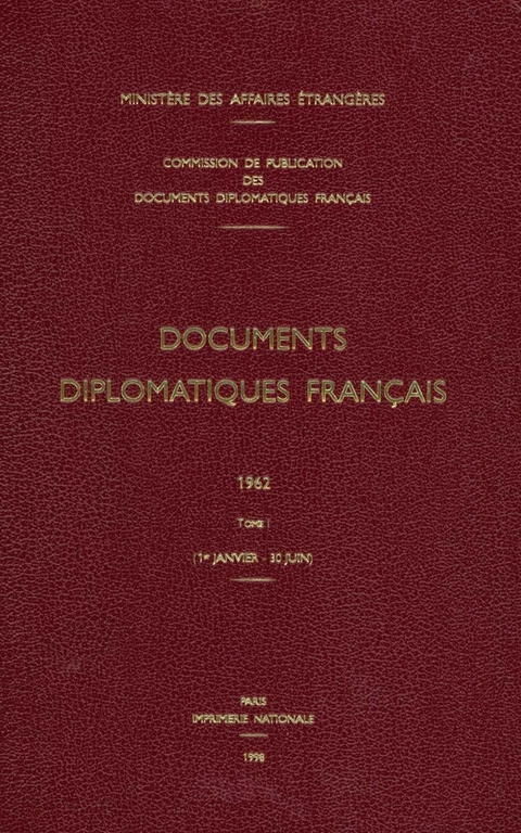 Documents Diplomatiques Fran�ais - 