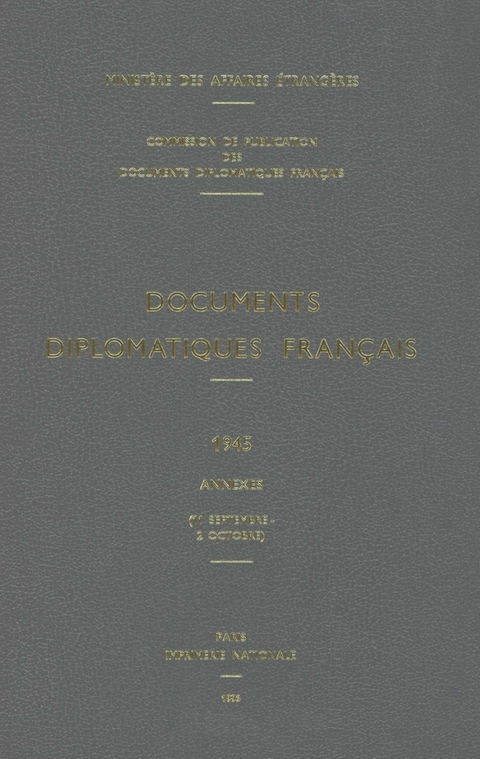 Documents Diplomatiques Français - 