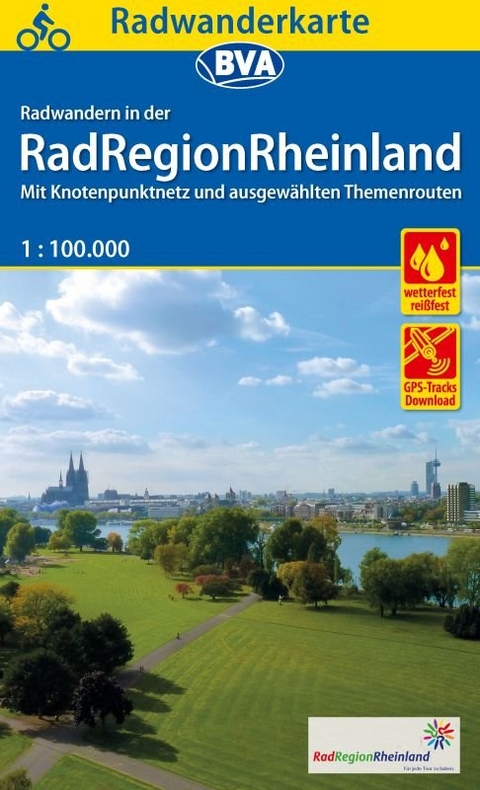 Radwanderkarte BVA Radwandern in der RadRegionRheinland 1:100.000, reiß- und wetterfest, GPS-Tracks Download