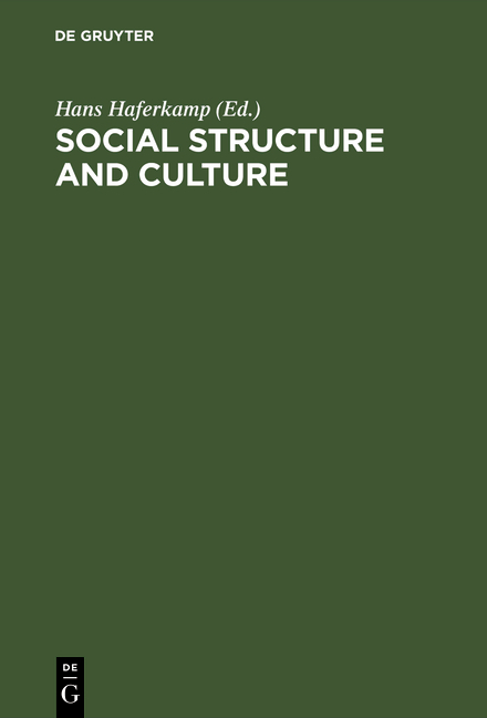 Social Structure and Culture - 