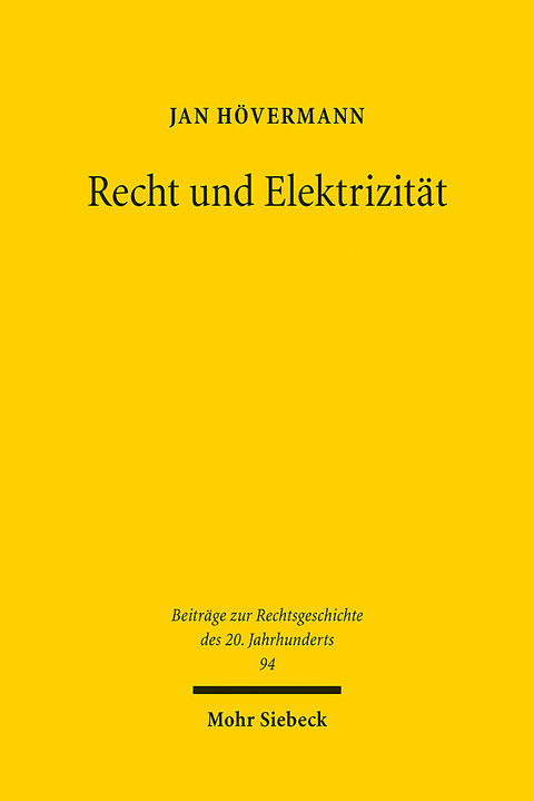 Recht und Elektrizität - Jan Hövermann